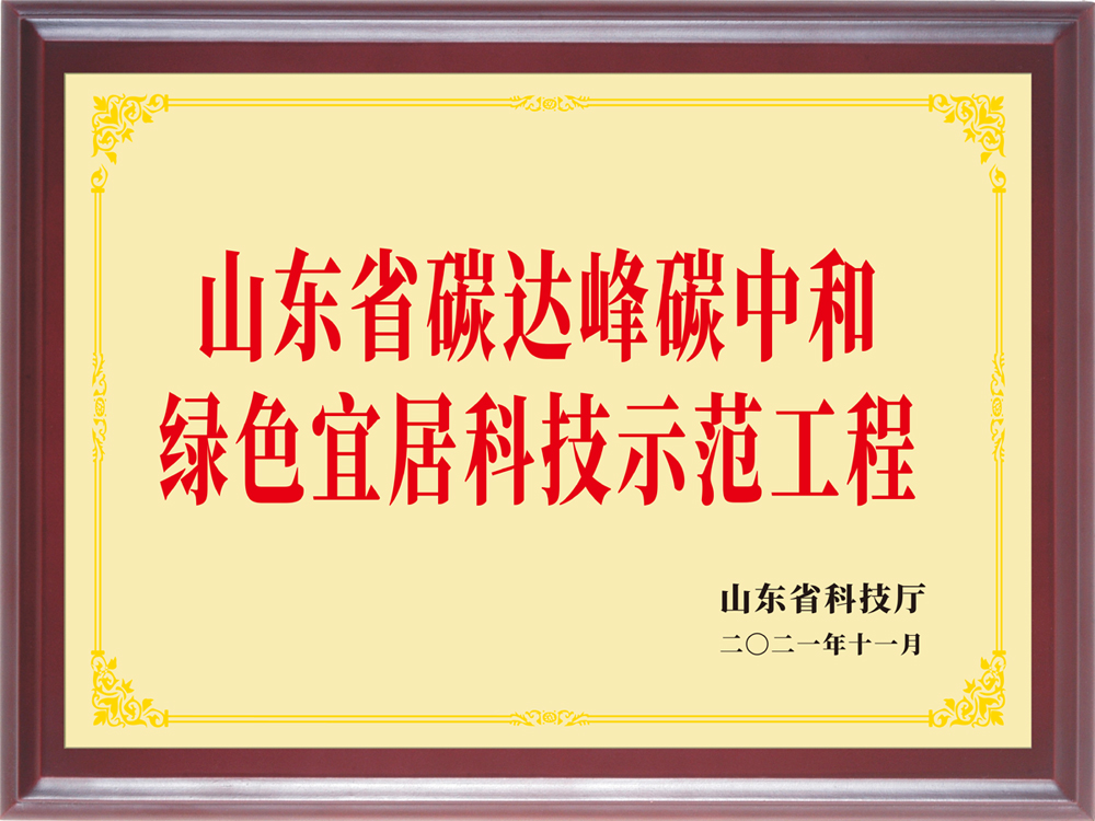 山东省碳达峰碳中和绿色宜居科技示范工程